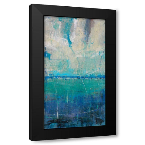 Blue Movement II Black Modern Wood Framed Art Print with Double Matting by OToole, Tim