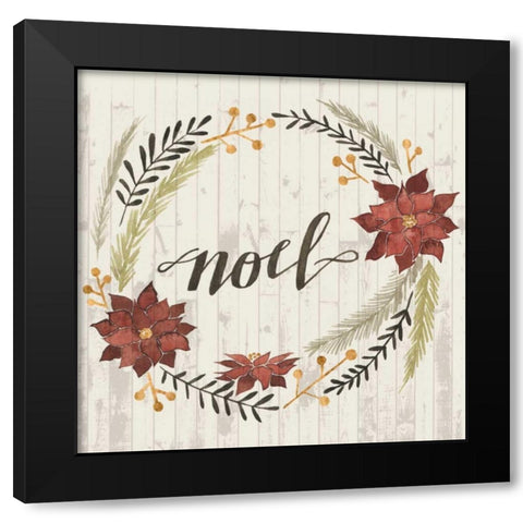 Rustic Christmas I Black Modern Wood Framed Art Print by Popp, Grace