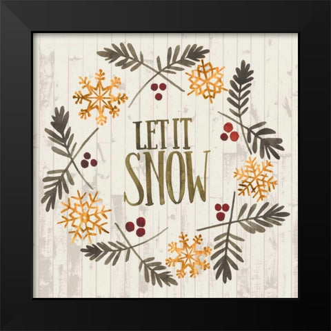 Rustic Christmas VI Black Modern Wood Framed Art Print by Popp, Grace