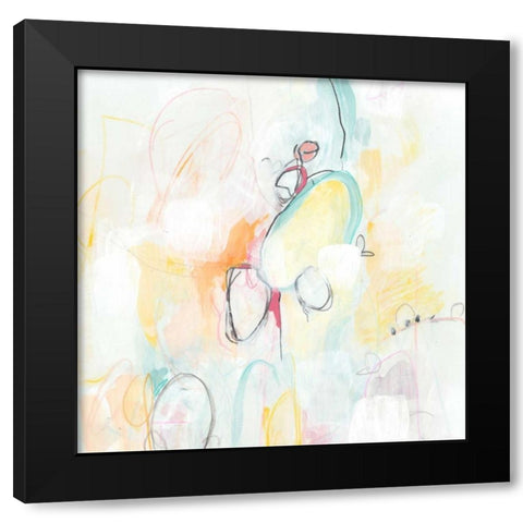 Quarter Note II Black Modern Wood Framed Art Print with Double Matting by Vess, June Erica