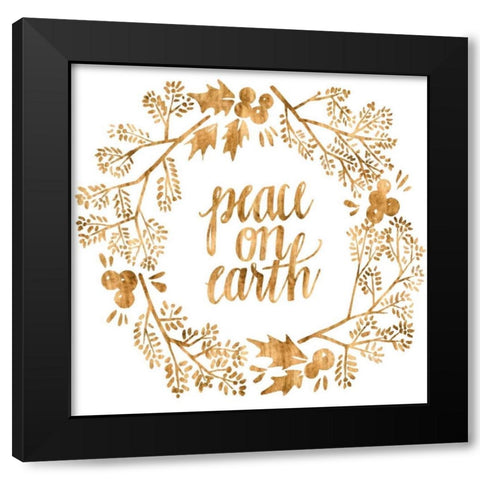 Golden Christmas II Black Modern Wood Framed Art Print by Popp, Grace
