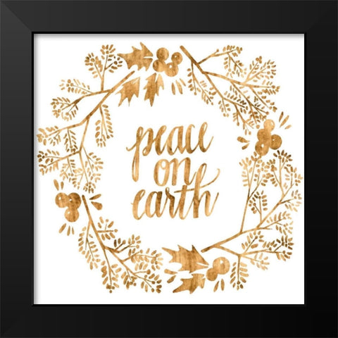 Golden Christmas II Black Modern Wood Framed Art Print by Popp, Grace