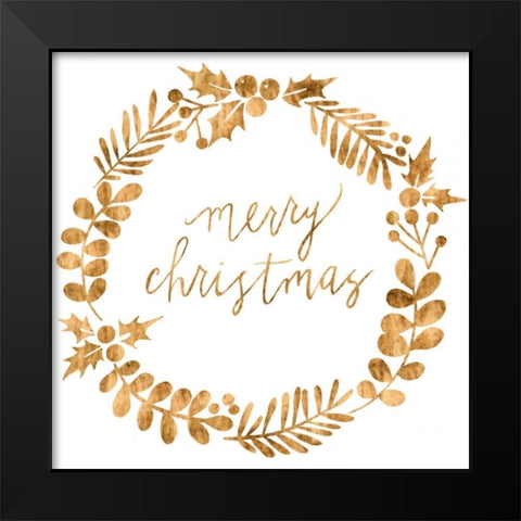 Golden Christmas III Black Modern Wood Framed Art Print by Popp, Grace