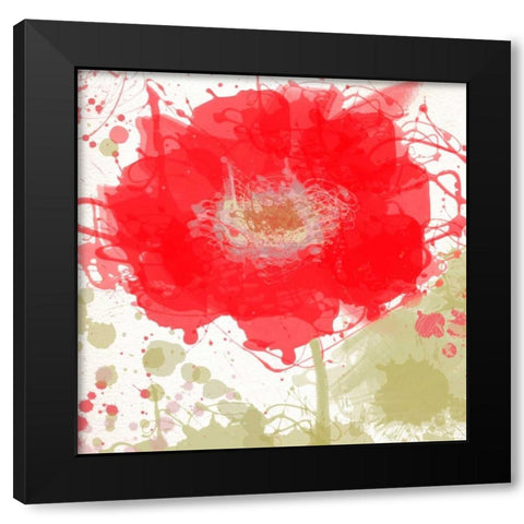 Modern Red Black Modern Wood Framed Art Print by Orlov, Irena