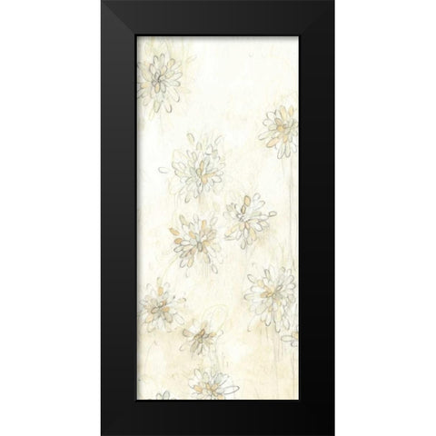 Dahlia Cascade II Black Modern Wood Framed Art Print by Vess, June Erica