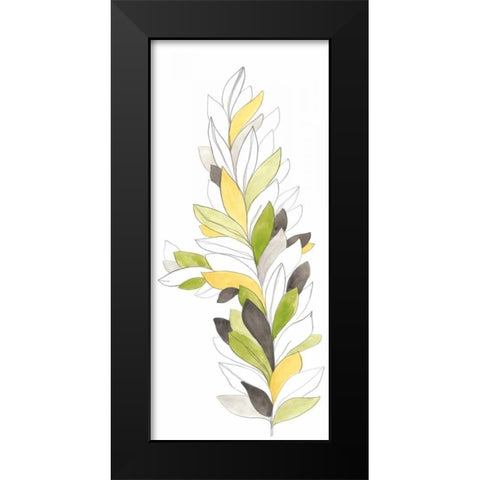 Petiole II Black Modern Wood Framed Art Print by Vess, June Erica