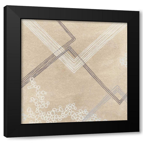 Parchment Prose II Black Modern Wood Framed Art Print with Double Matting by Vess, June Erica