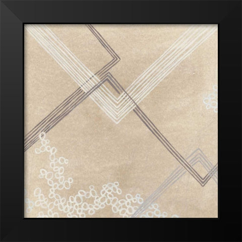 Parchment Prose II Black Modern Wood Framed Art Print by Vess, June Erica