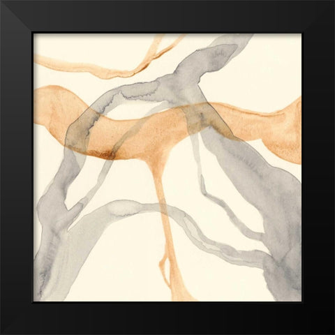 Rivulets I Black Modern Wood Framed Art Print by Stramel, Renee W.