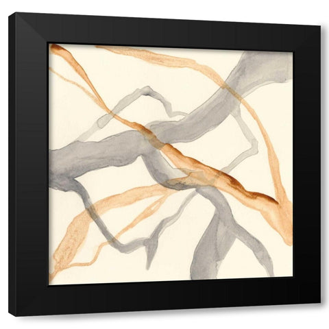 Rivulets II Black Modern Wood Framed Art Print by Stramel, Renee W.