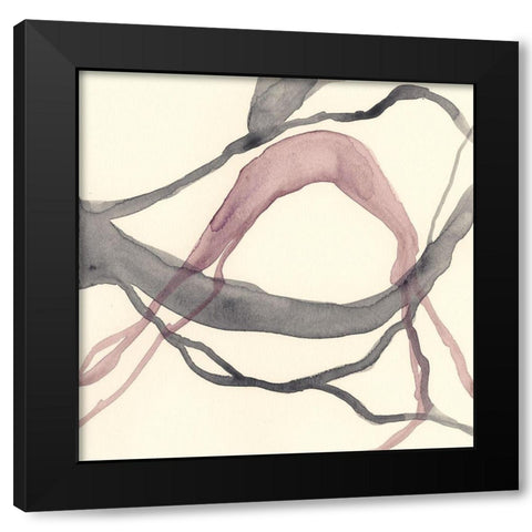Rivulets III Black Modern Wood Framed Art Print with Double Matting by Stramel, Renee W.