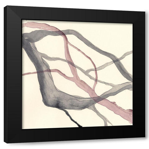 Rivulets IV Black Modern Wood Framed Art Print by Stramel, Renee W.