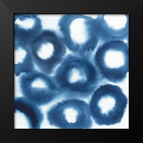 Indigo Bleed II Black Modern Wood Framed Art Print by Popp, Grace