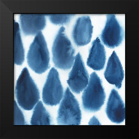 Indigo Bleed III Black Modern Wood Framed Art Print by Popp, Grace