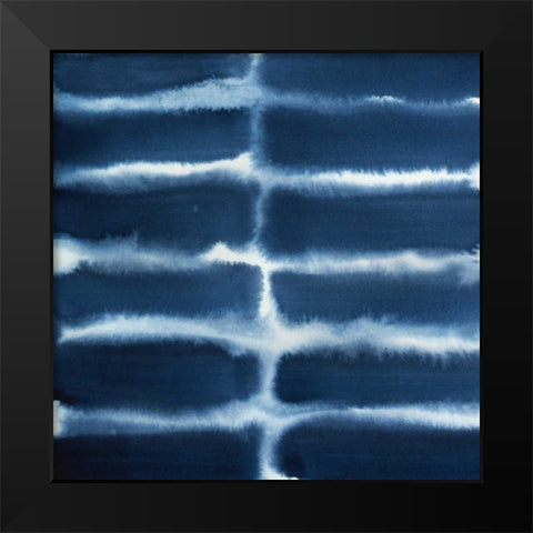 Indigo Bleed V Black Modern Wood Framed Art Print by Popp, Grace