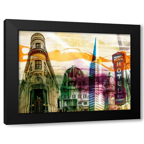 San Francisco Buildings II Black Modern Wood Framed Art Print with Double Matting by Jasper, Sisa