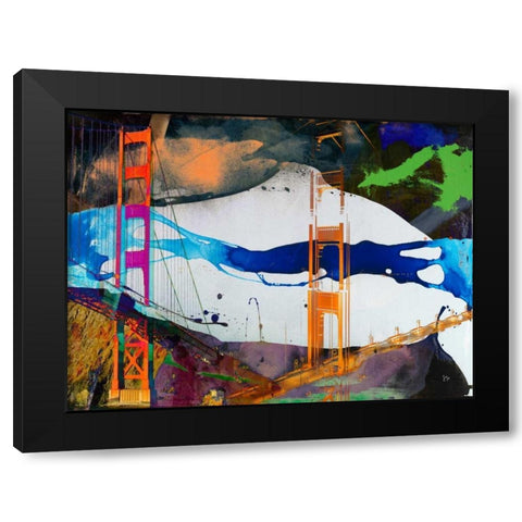 San Francisco Bridge Abstract I Black Modern Wood Framed Art Print by Jasper, Sisa