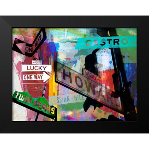 San Francisco Signs II Black Modern Wood Framed Art Print by Jasper, Sisa