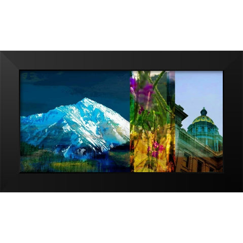 Denver Panorama I Black Modern Wood Framed Art Print by Jasper, Sisa