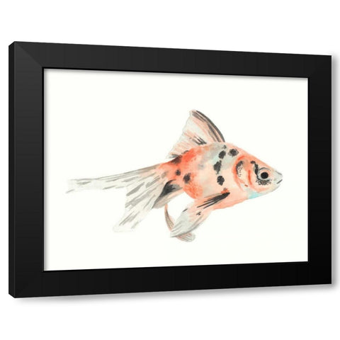 Watercolor Tropical Fish I Black Modern Wood Framed Art Print by McCavitt, Naomi