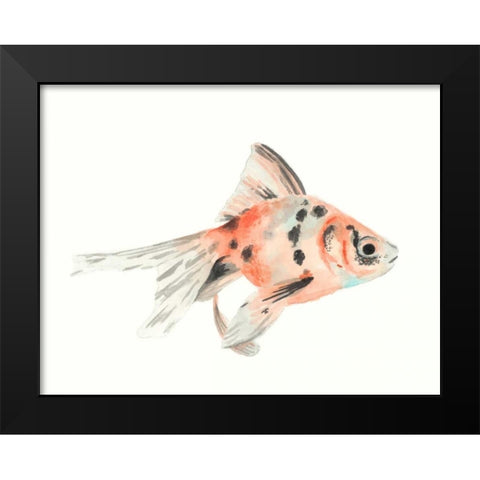 Watercolor Tropical Fish I Black Modern Wood Framed Art Print by McCavitt, Naomi