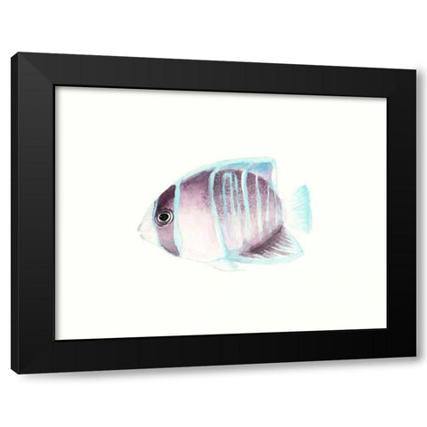 Watercolor Tropical Fish III Black Modern Wood Framed Art Print with Double Matting by McCavitt, Naomi