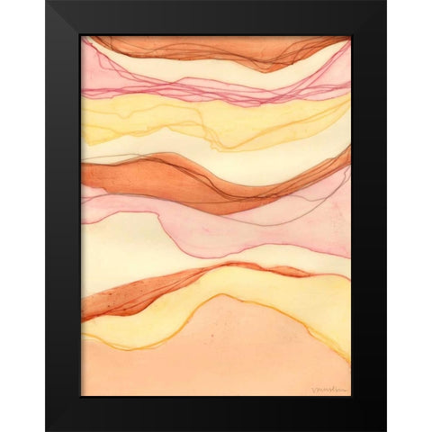 Canyon Cascade II Black Modern Wood Framed Art Print by Lam, Vanna