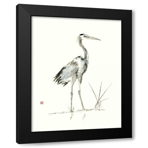 Evening Watch I Black Modern Wood Framed Art Print with Double Matting by Rae, Nan