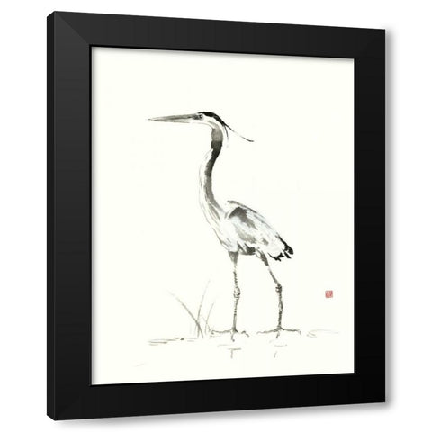 Evening Watch II Black Modern Wood Framed Art Print with Double Matting by Rae, Nan