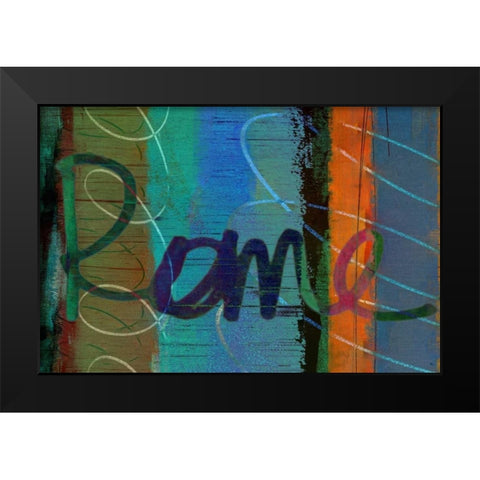 Abstract Rome Black Modern Wood Framed Art Print by Jasper, Sisa