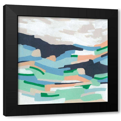 Meadow Vale I Black Modern Wood Framed Art Print by Vess, June Erica