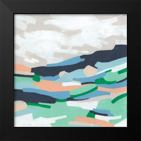 Meadow Vale II Black Modern Wood Framed Art Print by Vess, June Erica
