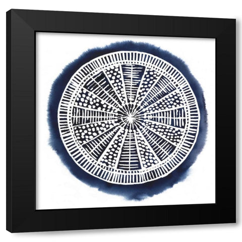 Navy Meridian II Black Modern Wood Framed Art Print by Popp, Grace