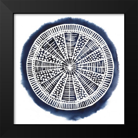 Navy Meridian II Black Modern Wood Framed Art Print by Popp, Grace