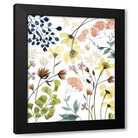 Flower Composition I Black Modern Wood Framed Art Print with Double Matting by Popp, Grace