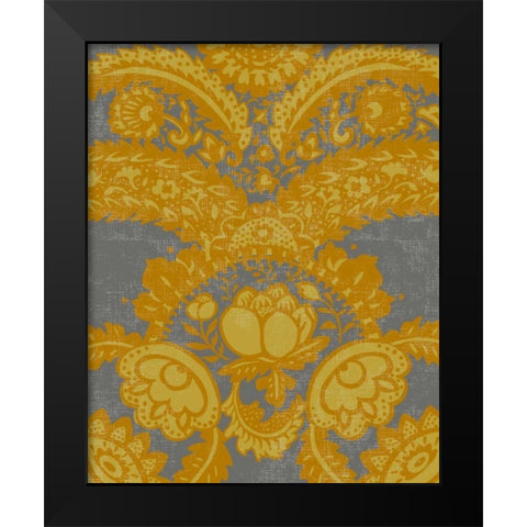 Graphic Damask IV Black Modern Wood Framed Art Print by Zarris, Chariklia