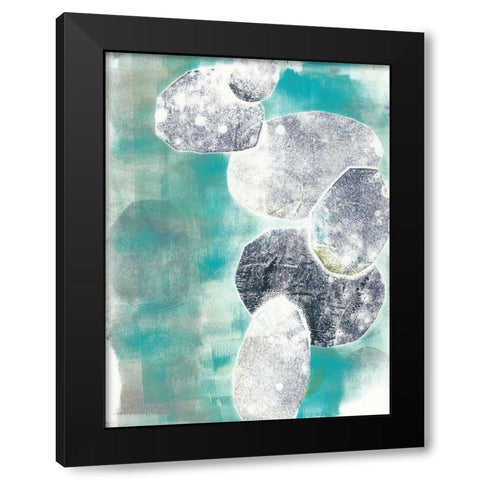 Descending Orbs II Black Modern Wood Framed Art Print by Goldberger, Jennifer