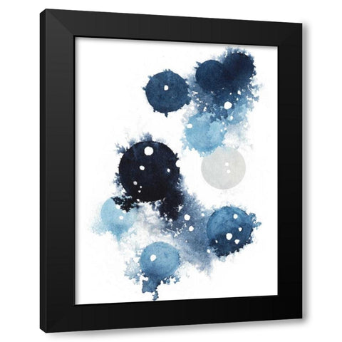 Blue Galaxy I Black Modern Wood Framed Art Print with Double Matting by Popp, Grace