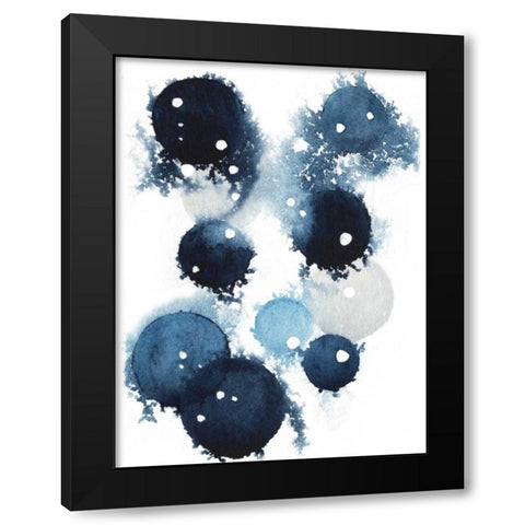 Blue Galaxy IV Black Modern Wood Framed Art Print by Popp, Grace