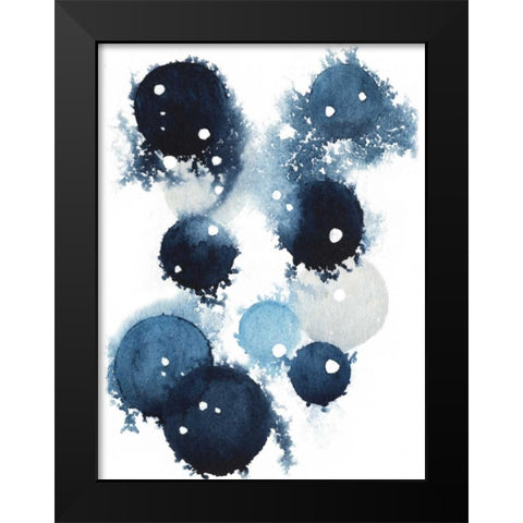 Blue Galaxy IV Black Modern Wood Framed Art Print by Popp, Grace