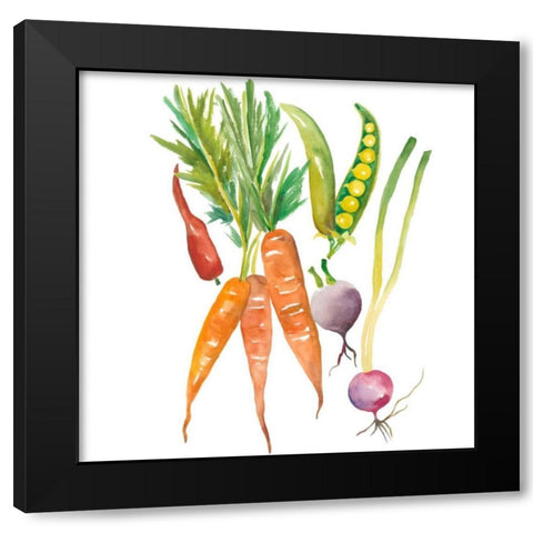 Harvest Medley IV Black Modern Wood Framed Art Print with Double Matting by Zarris, Chariklia