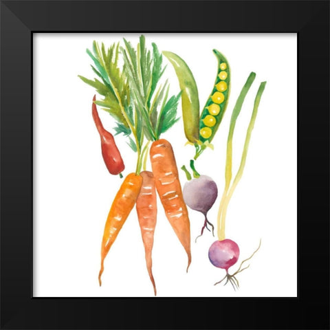 Harvest Medley IV Black Modern Wood Framed Art Print by Zarris, Chariklia