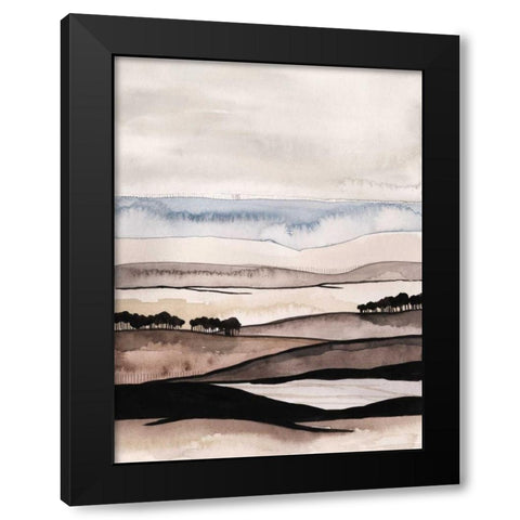 Watercolor Strata I Black Modern Wood Framed Art Print by Popp, Grace