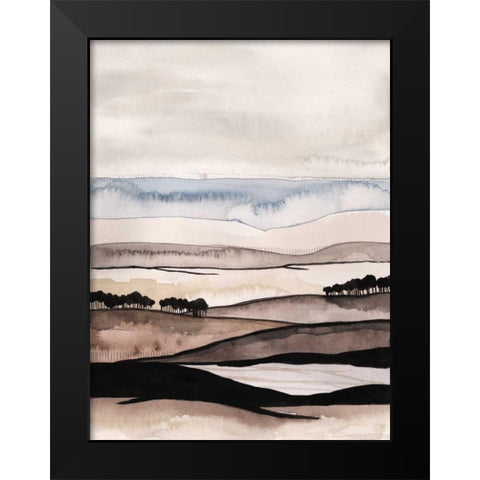 Watercolor Strata I Black Modern Wood Framed Art Print by Popp, Grace