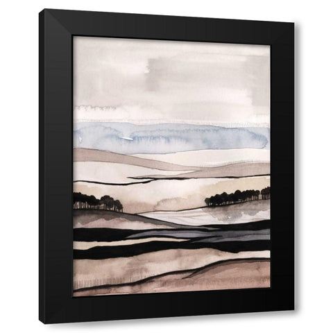 Watercolor Strata II Black Modern Wood Framed Art Print by Popp, Grace