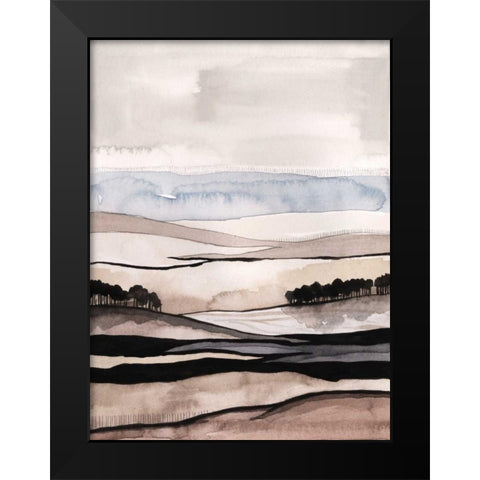 Watercolor Strata II Black Modern Wood Framed Art Print by Popp, Grace
