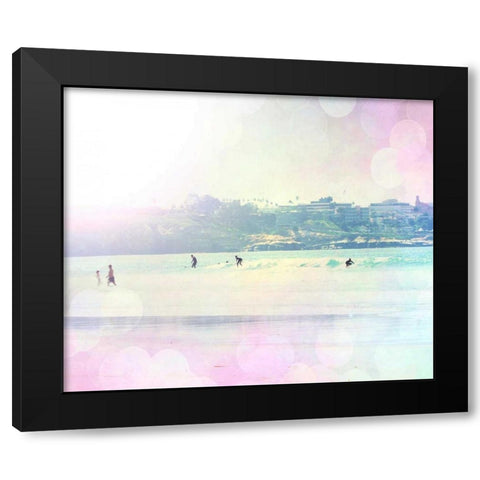 Surfin 1 Black Modern Wood Framed Art Print by Coomes, Sylvia