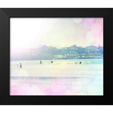 Surfin 1 Black Modern Wood Framed Art Print by Coomes, Sylvia