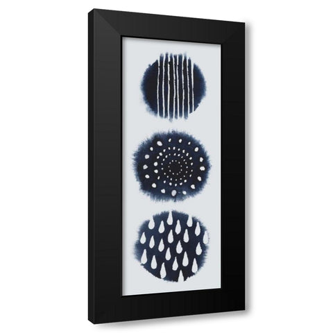 2-Up Circular Trilogy I Black Modern Wood Framed Art Print by Popp, Grace
