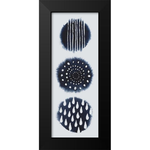 2-Up Circular Trilogy I Black Modern Wood Framed Art Print by Popp, Grace